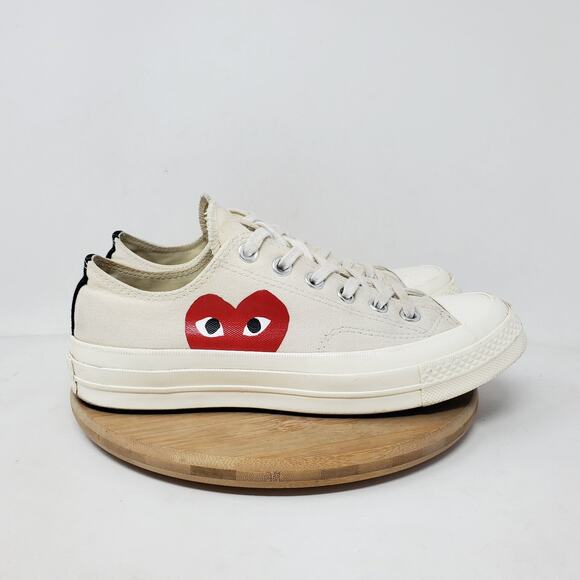 Converse Chuck Taylor Comme de Garcons Shoes Womens 8 Sneaker Off White Low - Picture 1 of 14